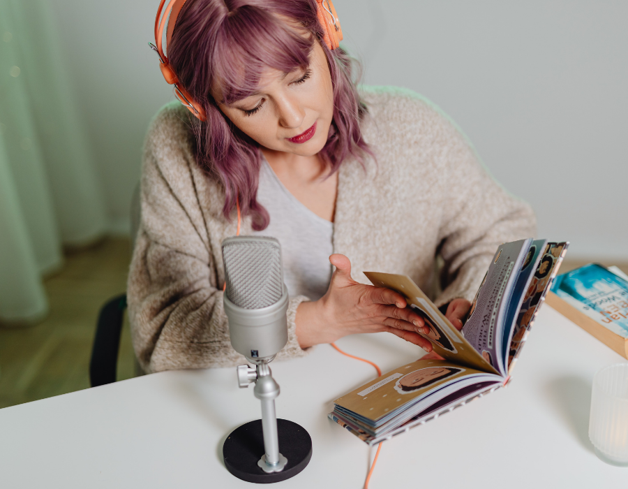 podcast som forfatter